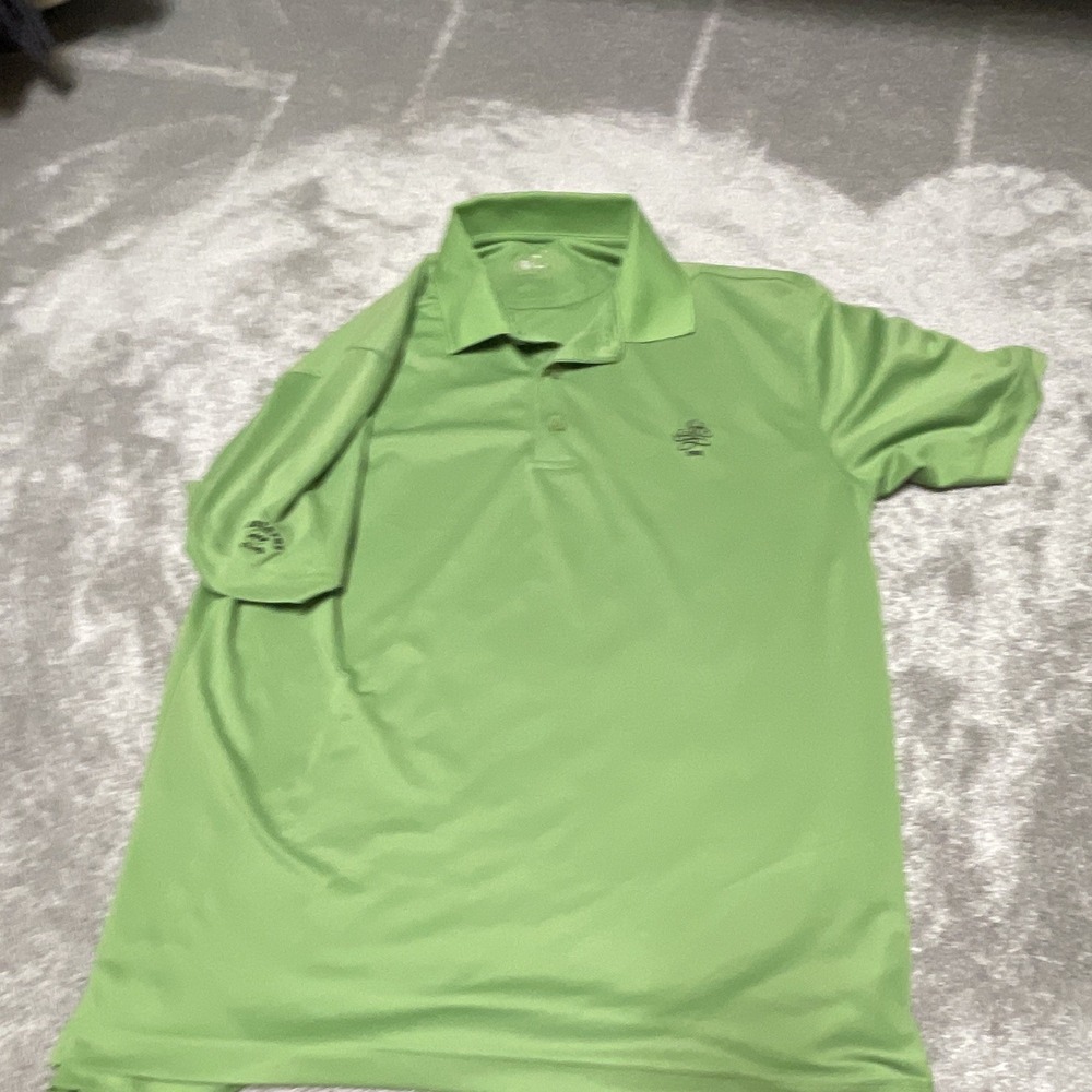 Monterey Club Men's Green Golf Polo Shirt L Short Sleeve Polyester Regular Fit